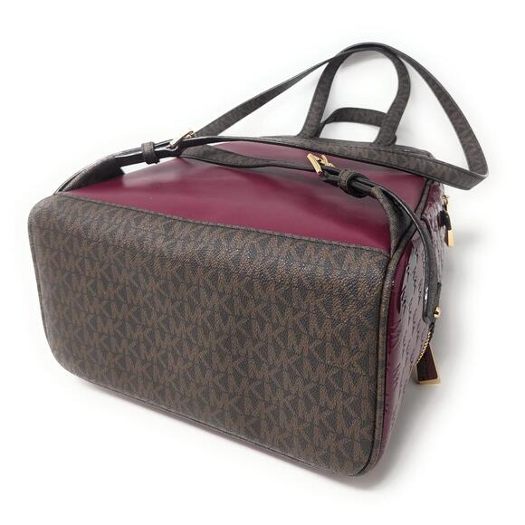 Michael Kors Rhea Zip Medium Backpack Handbag Purse, Dark Berry, One Size NEW - Picture 5 of 7